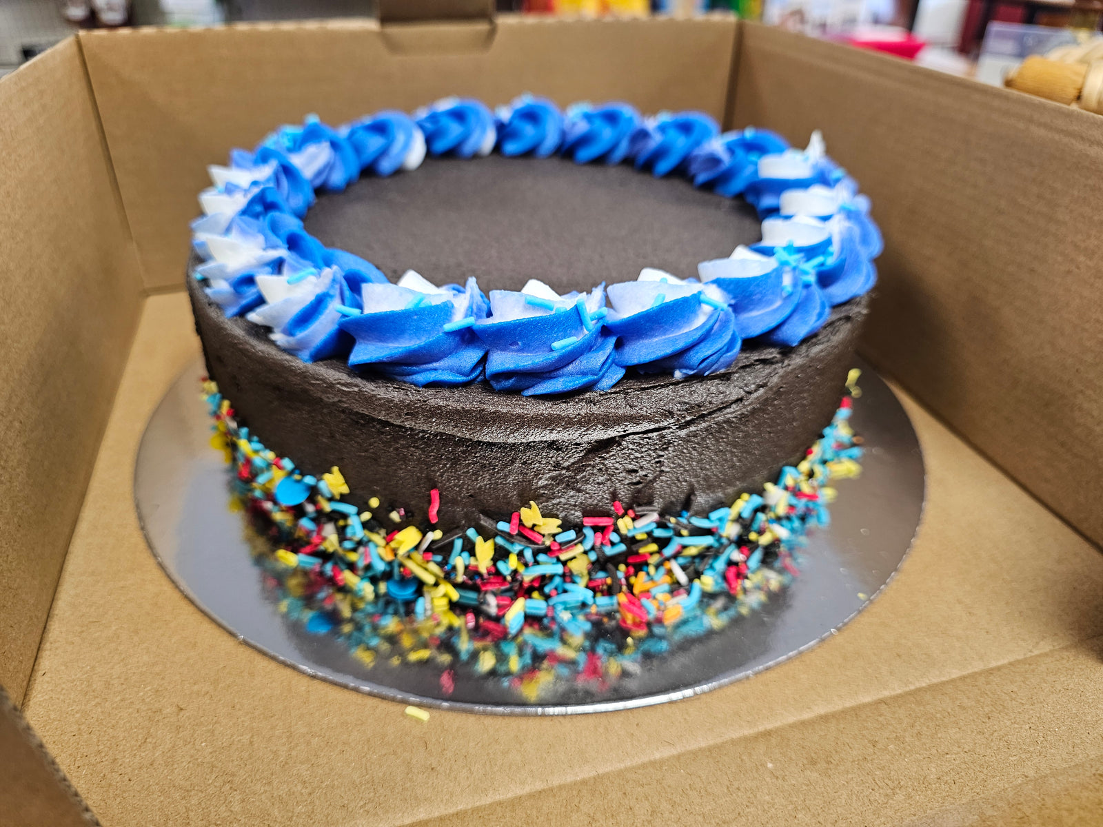 Large Chocolate Cake (20cm) - Iced (Dairy Free)