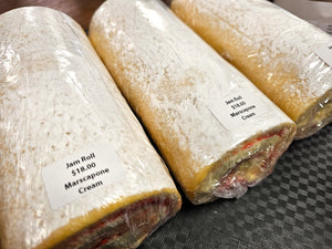 Raspberry Jam Swiss Rolls Frozen