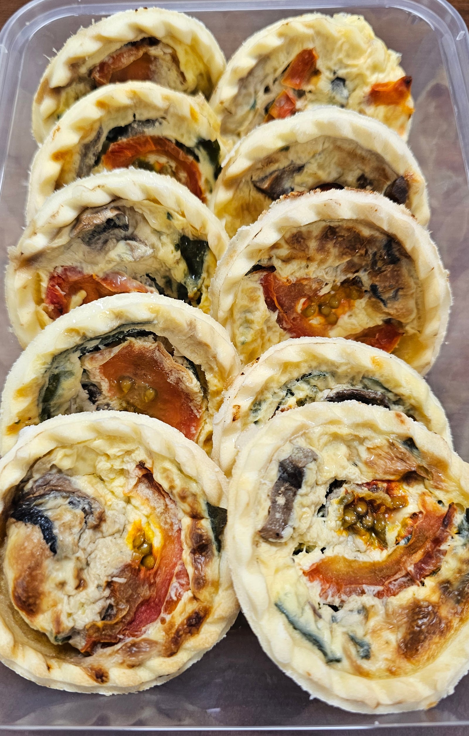 Mini Vegetable Quiche Savouries 10 pack - Frozen