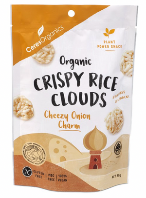 Ceres Organic Crispy Rice Clouds Cheesy Onion 50gr