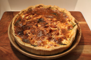 Smoked Chicken, Spinach and Cranberry Quiche Family Sized - Frozen