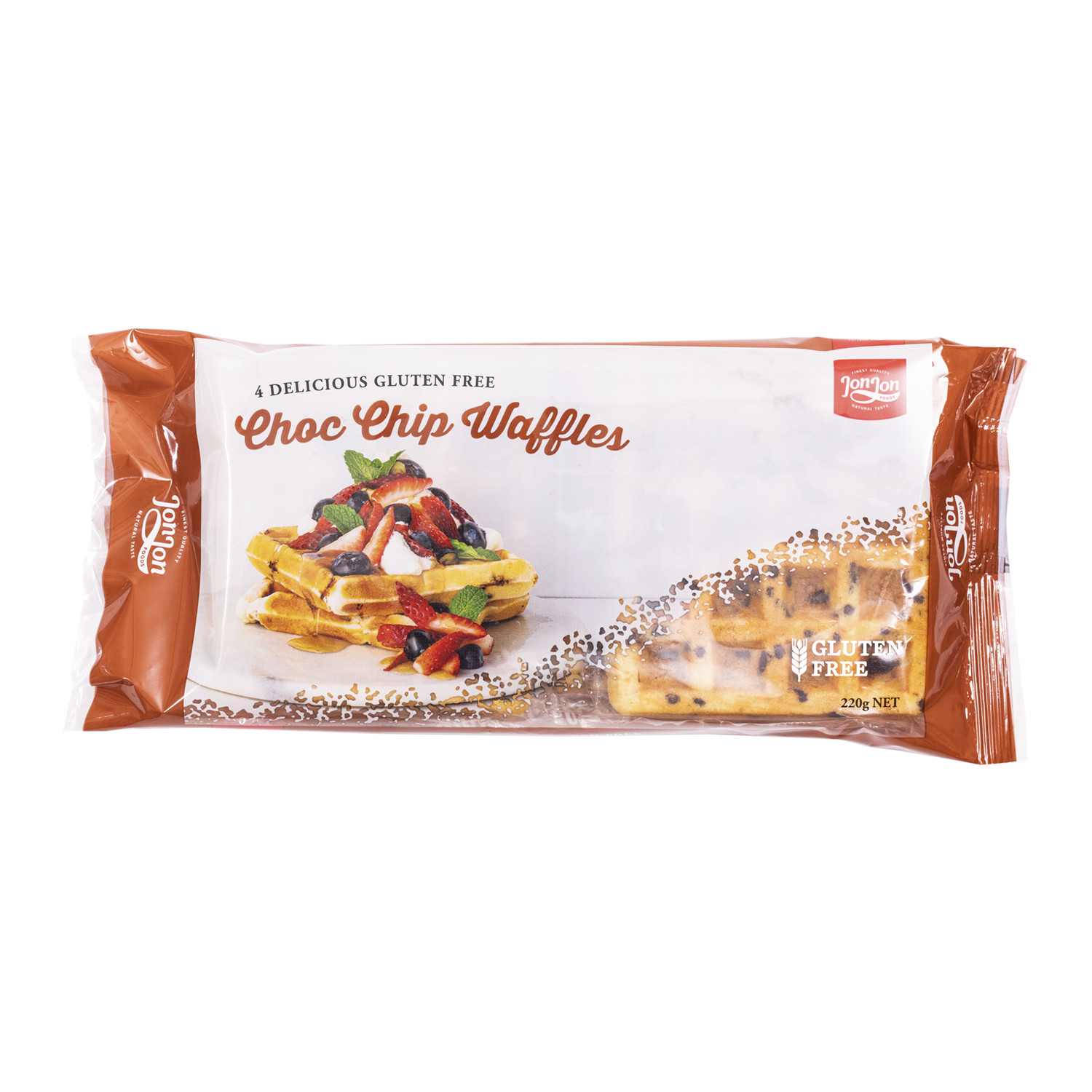 Jon Jon Choc Chip Waffles 4 pack 220gr