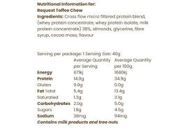 Nothing Naughty Request Bar Toffee Chew 40gr