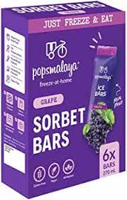 Pops Malaya Freeze at home Sorbet Bars Grape