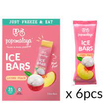 Pops Malaya Freeze at home Sorbet Bars Lychee & Peach