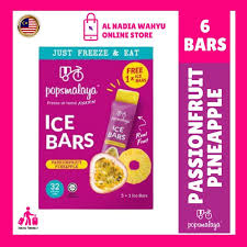 Pops Malaya Freeze at home Sorbet Bars Pineapple & Passionfruit