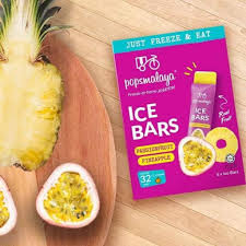 Pops Malaya Freeze at home Sorbet Bars Pineapple & Passionfruit