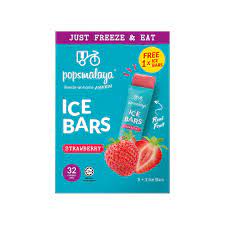 Pops Malaya Freeze at home Sorbet Bars Strawberry