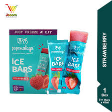 Pops Malaya Freeze at home Sorbet Bars Strawberry