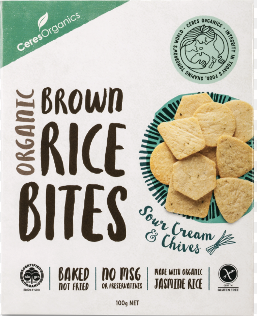Ceres Rice Bites Sour Cream & Chives 100g