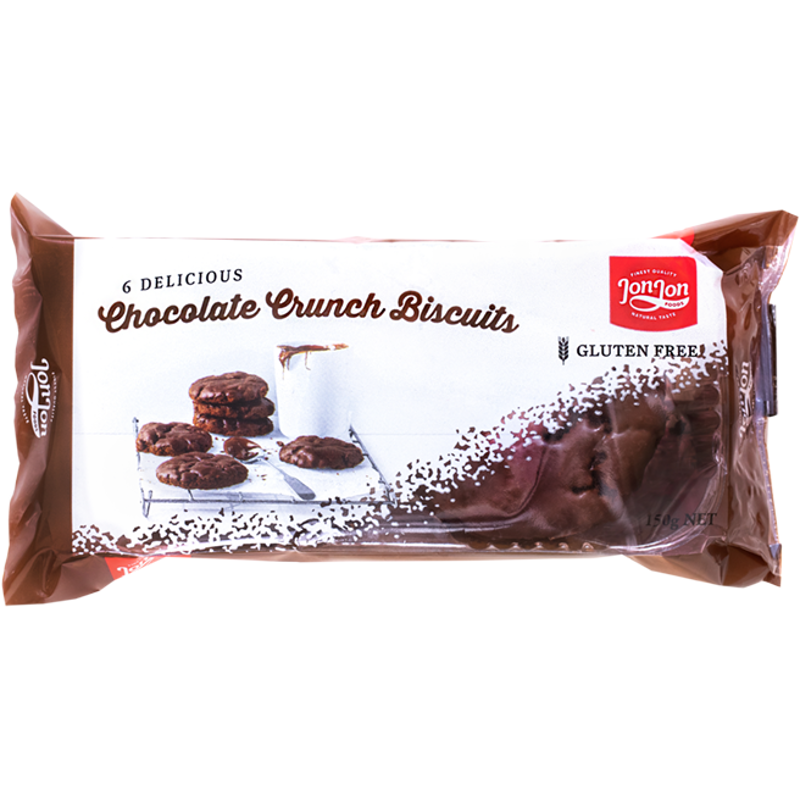 Jon Jon Chocolate Crunch Biscuits (Afghans) (6pc) 150g
