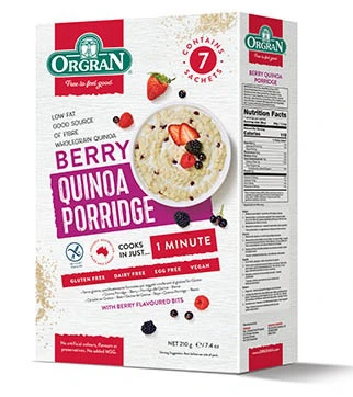 Orgran Berry Quinoa Porridge 7 sachets 210g