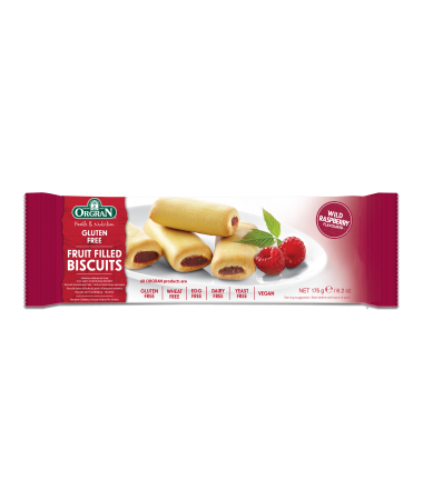 Orgran Wild Raspberry Fruit Filled Biscuits 175g