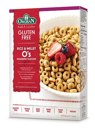 Orgran Rice & Millet Wildberry O's Cereal 300g