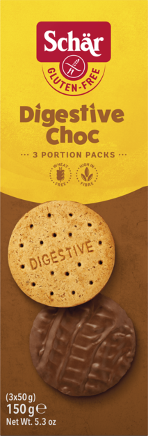 Schar Digestive Chocolate Biscuits 150g