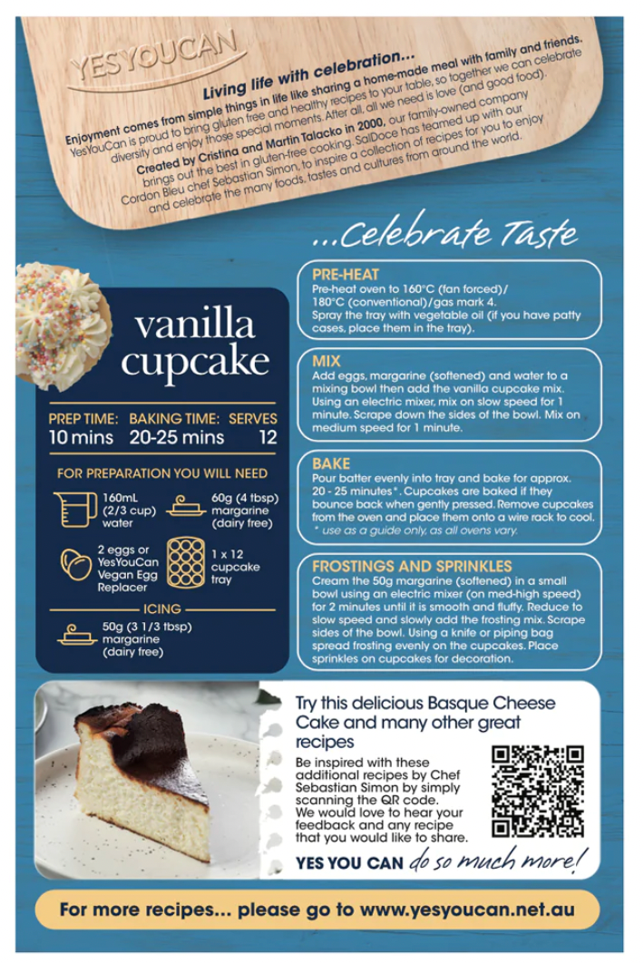 Yes You Can Vanilla Cupcake Mix 470g